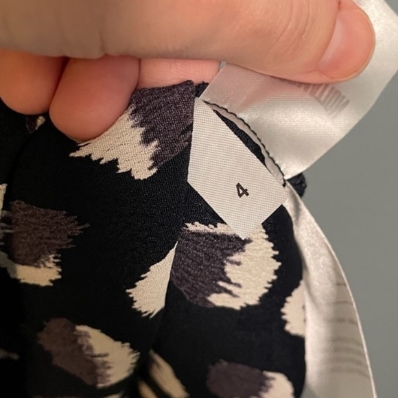 Reformation Calvin Long Sleeve Abstract Pattern Mini Dress in Wild Child Size 4 - Picture 13 of 14